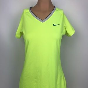 Nike Pro Dri Fit V-Neck Top Medium